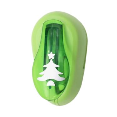 Imagem de shamjina Mini furador de papel para artesanato, versátil e reutilizável, ideal para scrapbooking e materiais de escritório, Verde