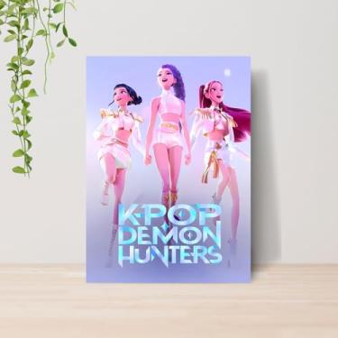 Imagem de Genérico, Quadro Guerreiras do Kpop Saja Boys A4 | Placa MDF 004