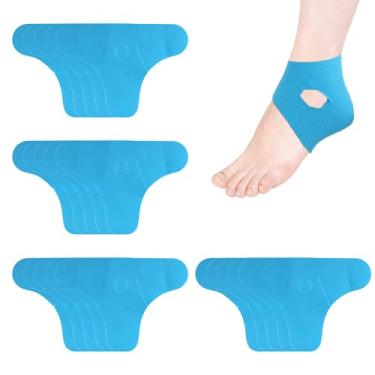 Imagem de 20 Fita de Cinesiologia Pré-Cortada para Tornozelo, Azul Elástica e Sem Látex Fita Desportiva Adesivo de Cinesiologia Prevenção Entorse do Tornozelo para Suporte e Estabilidade Muscular