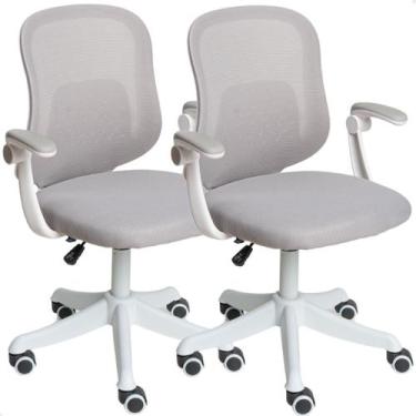 Imagem de Kit 02 Cadeiras Escritório Mesh Diretor Giratória Colorida prime.offic