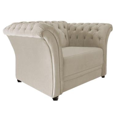 Imagem de Poltrona Decorativa Chesterfield Bege-