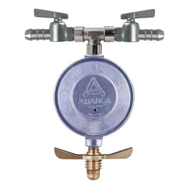 Imagem de 2X Regulador Registro De Gás P13 Saída Dupla Forno E Cooktop