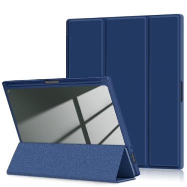 Imagem de Xuanbeier Capa para tablet BOOX Note Air 3 C e B/W E Ink 10.3 ePaper, capa fina de três dobras com capa rígida traseira transparente e suporte para caneta com função despertar/hibernar