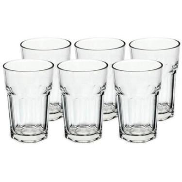 Imagem de Jogo De Copos Vidro Suco Água Refri Kit C/ 6pcs Vidro Reforçado Import