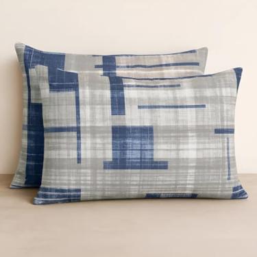 Imagem de Kit 2 Fronhas Avulsas Estampadas Para Travesseiro Malha 100% Algodão Toque Macio Com Zíper Hotel Pousada (Modelo 8, 70x40 cm)