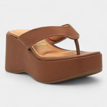 Imagem de Tamanco Vizzano Plataforma Feminino - Marrom, 35