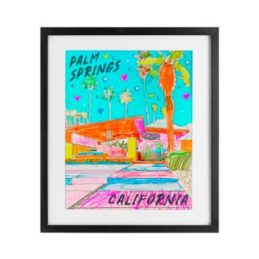 Imagem de Stupell Industries Impressão emoldurada branca Palm Springs Canyon sob vidro, design de Jess Stempel, 40 x 33