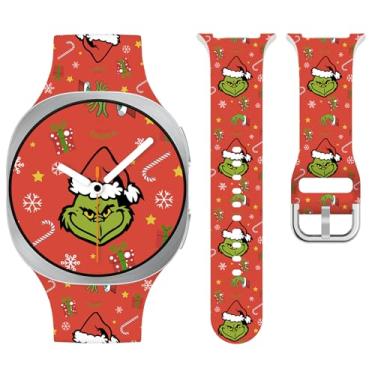 Imagem de Watbro Pulseira de relógio de Natal compatível com Samsung Galaxy Watch 8/8 Classic de 40 mm/44 mm/46 mm, linda pulseira de silicone macio para Samsung Galaxy Watch8 de 40 mm/44 mm 8 Classic de 46 mm