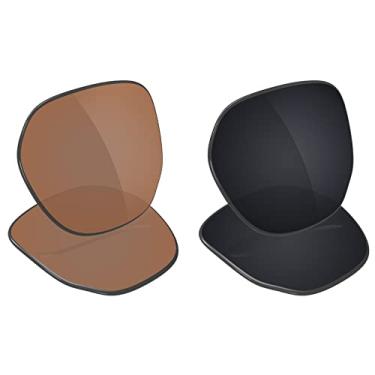 Imagem de Galvanic Lentes de reposição para óculos de sol Oakley Latch Beta OO9436 - Âmbar + Preto Polarizado - Pacote Combo