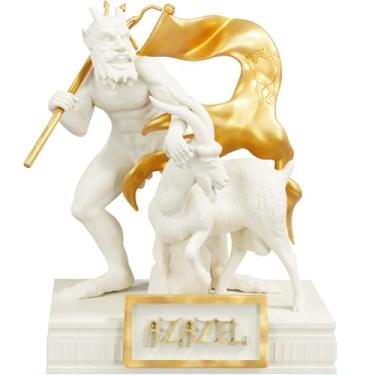 Imagem de Estátua Imagem Azazel - Chave Menor de Salomão - Ars Goetia (Cor Mármore Dourado)