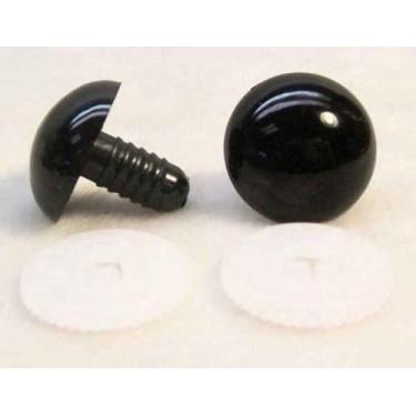 Imagem de Olhos de segurança pretos Sassy Bears 18 mm (10 pares) para ursos, bonecas, fantoches, artesanato