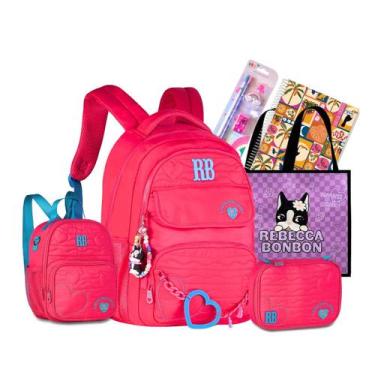 Imagem de Kit Mochila Costas Juvenil Rebecca Bonbon Original 2026 - CLIO, Rosa