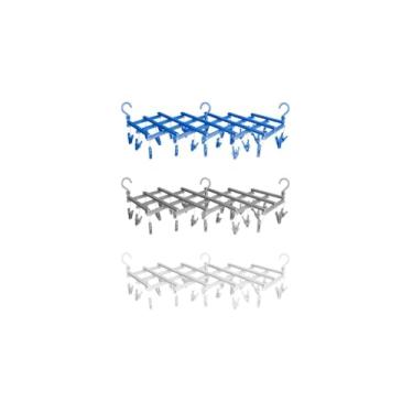 Imagem de Varal Sanfonado Premium com 29 Prendedores, Plástico e Aço, Comprimento Ajustável 110cm, para Roupas Pequenas e Acessórios