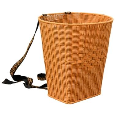 Imagem de Wswqop Cesta de colheita de pomar, cesta de frutas elegante feita à mão, mochila de compras para atividades ao ar livre, fazenda, jardim, férias, pesca