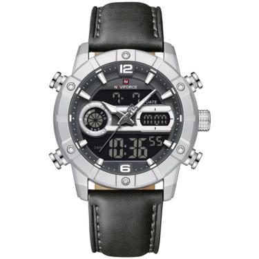 Imagem de Relógio Digital Masculino Multifuncional Luminoso Esportivo à Prova Dágua Cinza