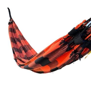 Imagem de REDE DE DESCANSO CASAL GRANDE (Listrada laranja com preto)
