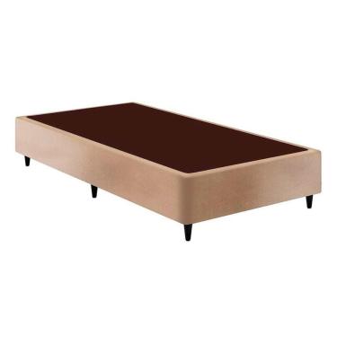 Imagem de Cama Box Base Solteiro Sommier Linho Bege (88x188x23) - Ortobom