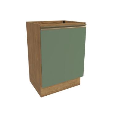 Imagem de Balcão Celeste Kappesberg 100% Mdf 1 Porta Nogueira/verde 60cm