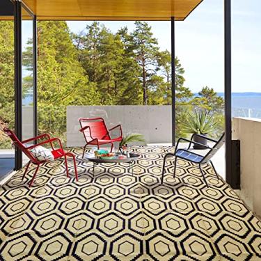 Imagem de Tapetes de acampamento ao ar livre, 22,5 x 30,5 cm, tapete de palha de plástico, à prova de intempéries, tapetes reversíveis, tapete grande para ambientes externos, trailer, pátio, quintal, deck