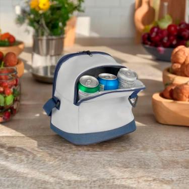 Imagem de Bolsa Térmica 8 Litros para Marmitex com Alça para Transporte Azul