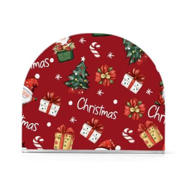 Imagem de Suporte de guardanapo acrílico padrão de árvore de Natal para mesa, dispensador de papel de seda de cozinha suporte de guardanapo de coquetel para jantar de cozinha em casa, 1 peça