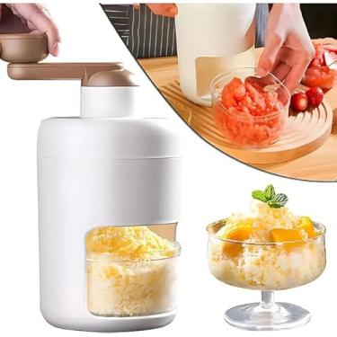Imagem de Máquina Manual de Raspadinha para Sorvete, Trituradora de Gelo Portátil, Branca, para Cozinha, Uso Doméstico, Operação Manual