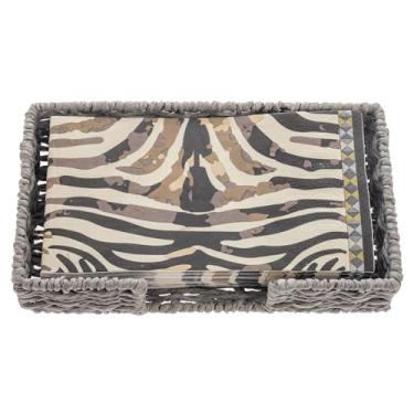 Imagem de Karma, Porta-guardanapos de tecido com conjunto de guardanapos de papel, zebra