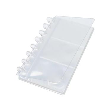 Imagem de Mogoostry Protetor de folha de álbum de disco transparente, 8 discos, 6 x 8 cm, 3 bolsos internos de página interna, organizador de mangas protetoras de plástico
