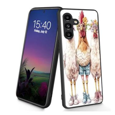 Imagem de Bxgolkgd Projetada para Galaxy S25 FE, capa protetora antiderrapante de silicone TPU macio e fino à prova de choque para Samsung Galaxy S25 FE 2025 de 6,7 polegadas - desenho fofo de galinha