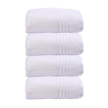 Imagem de BIGWILL Pacote de 4 toalhas de banho extragrandes 71 x 143 cm, algodão puro, maior e mais leve, mais rápido de secar, super macio e absorvente, perfeito para banheiro, (branco)