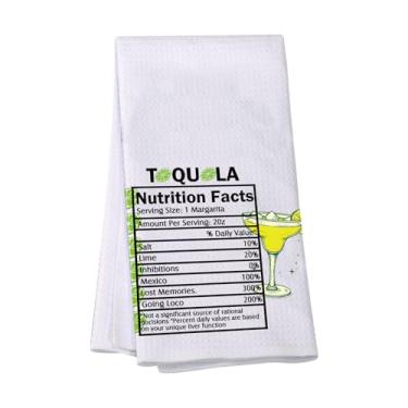 Imagem de VAMSII Presentes de tequila para mulheres, homens, amantes de tequila, toalha de cozinha, presentes temáticos de tequila, toalha de prato para bartender, presente de dia para beber (USTequilaTowel)