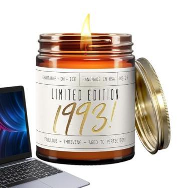 Imagem de Vela de feliz aniversário, velas de outono - Velas de soja de 9 onças Velas perfumadas para casa | Velas em jarra com 40 horas de queima, vela de feliz aniversário para mãe, irmã, melhor