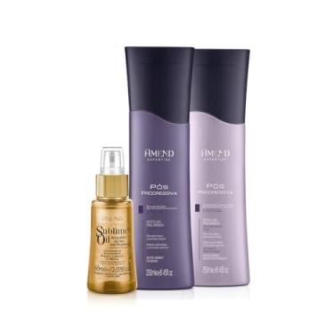 Imagem de Amend Expertise Pós Progressiva Shampoo 250ml + Condicionador 250ml + Sublime Oil 60ml