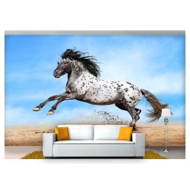 Imagem de Papel De Parede Animais Cavalo Campo Areia 3D Anm190 - Você Decora