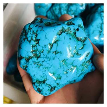Imagem de ASPROD 100-130 g Pedra nua turquesa natural pedra cristal decoração pedras primárias e minerais (tamanho: 70-90g)