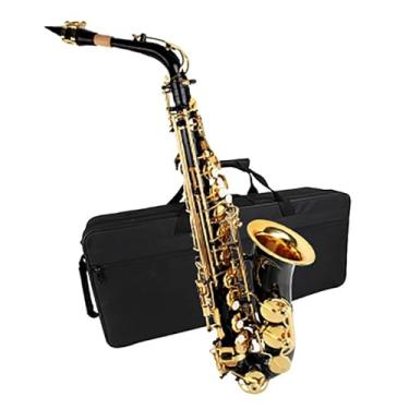 Imagem de Saxofone Saxofone Alto Saxofone Eb Profissional Sopro Madeira Latão Preto Banhado a Ouro Eb E Flat Sax Alto