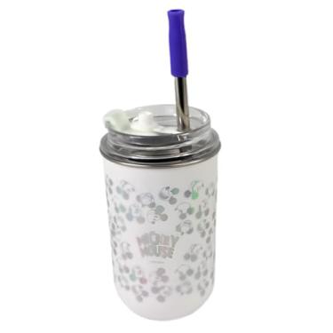 Imagem de Zonacriativa – Copo Neo com canudo 300ml Mickey | Copo Térmico, Tampa c/Vedação por Pressão e Canudo c/Protetor de Silicone | Mobilidade e Conforto para Quem Não Abre Mão de Beber c/Canudo
