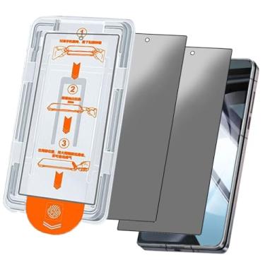 Imagem de YIEDBCX Pacote com 2 para Samsung Galaxy Z Fold 7 Matte Privacy Screen Protector Exterior Anti-Spy Vidro Temperado Anti Glare Película Frontal Fácil Instalação