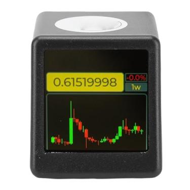 Imagem de Generic Bitcoin Stock Ticker, Exibição de Preços Criptográficos Em Tempo Real para Mais de 1.000 Moedas Com Relógio Meteorológico Wi-Fi e Apresentação de Slides de Fotos, para (Preto)