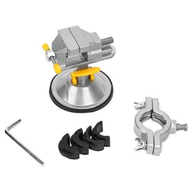 Imagem de Mesa de torno com rotação de 360° e ventosa - Braçadeira de bancada portátil para reparos, artesanato, projetos DIY - Inclui ferramentas de parafuso multiângulo e acessórios