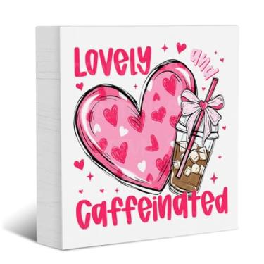 Imagem de Placa rosa dos namorados, decorações de dia dos namorados, decoração de mesa de dia dos namorados, decoração de bar de café vintage arte em casa, escritório, quarto, decoração de caixa de madeira