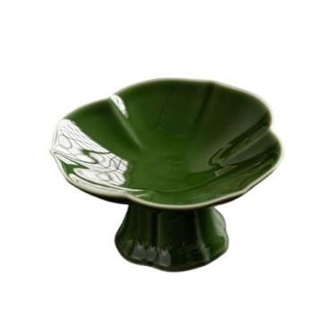 Imagem de prato de lanche Bandeja de servir decoração moderna bandeja cerâmica multiuso prato tigela frutas tigela de sopa(Green)