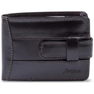 Imagem de Carteira Masculina Grande em Couro RFID Artlux 905, Cafe