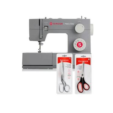 Imagem de Kit Máquina de Costura Facilita Pro 4411 + Tesoura 7" Tecido e Tesoura Multiuso Preta