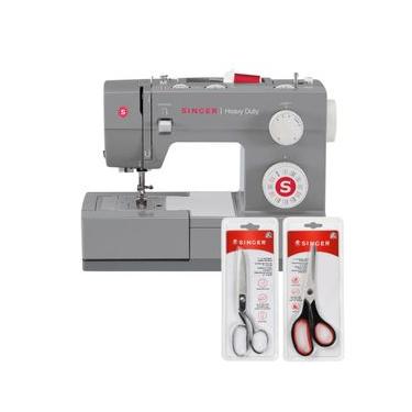 Imagem de Kit Máquina de Costura Facilita Pro 4432 + Tesoura 7" Tecido e Tesoura Multiuso Preta