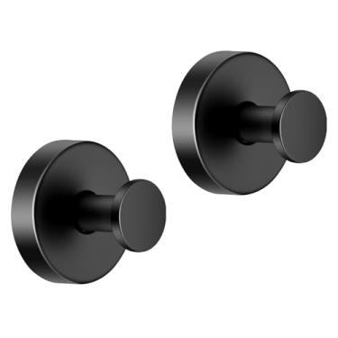 Imagem de Decerk Pacote com 2 ganchos de ventosa para chuveiro, aço inoxidável, ganchos de sucção para pendurar na parede do chuveiro, 6,8 kg, banheiro, cozinha, porta de vidro, espelho, azulejo, bucha, toalha