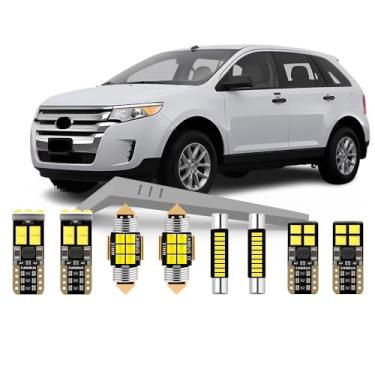 Imagem de BMT xms Kit de luz interior LED de substituição para FORD Edge 2007 2008 2009 2010 2011 2012 2013 2014 2015, branco super brilhante 6000K