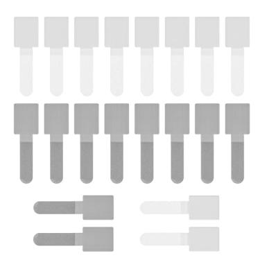 Imagem de 20 peças de abraçadeiras de gerenciamento de cabos, alças reutilizáveis de gerenciamento de cabos de mesa, clipes organizadores de cabos autoadesivos para ofertas de organizadores de escritório em