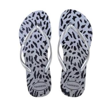 Imagem de Chinelo Feminino Havaianas Slim Animals Cinza - 4103-Feminino
