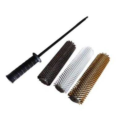 Imagem de oshhni Kit de escova para encerar esquis com cabo ergonômico, ideal para manutenção. Eficiente, fácil de manusear, portátil e profissional, 30cm